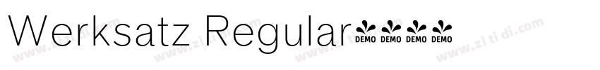 Werksatz Regular字体转换